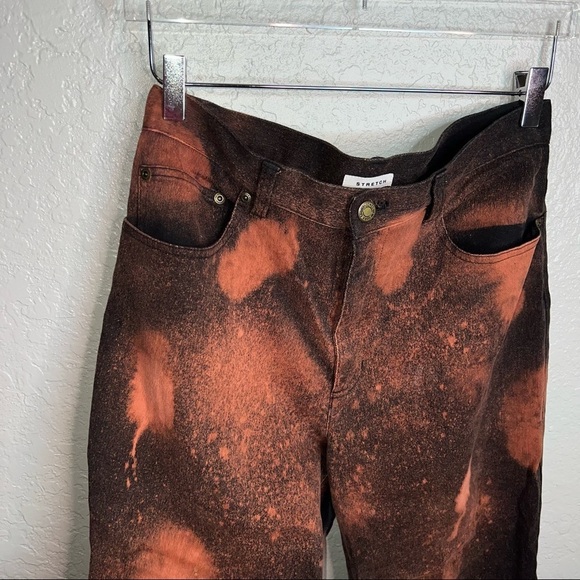 Black Reverse Tie Dye Stretch Jeans - Picture 4 of 10